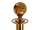 Золотой шар 63мм и рюмка шара хорошо сочетаются с цельно металлическим кольцом под навесной канат